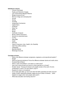Personal Finance & Economics: Key Definitions & Concepts Study Guide
