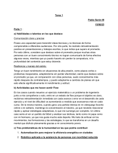 Tarea 1: Habilidades, Flow y Rob&oacute;tica Asistencial