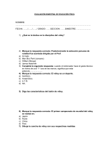 Examen de Voleibol: T&aacute;cticas, Historia y Dimensiones de la Cancha