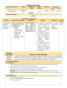 Plan de Clase de Danza 5to Grado