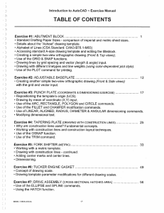 AutoCAD Exercise Manual: File Extensions & Drawing Commands