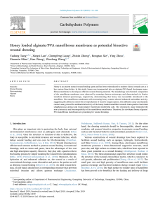 Honey Alginate/PVA Nanofibrous Membrane for Bioactive Wound Dressing