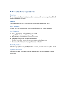 AI-Powered Customer Support Chatbot Project Overview & Timeline