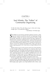 Saul Alinsky & Community Organizing: Chapter Analysis