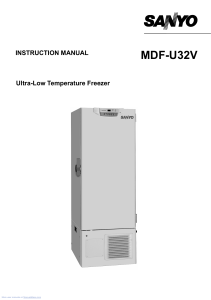 SANYO Ultra-Low Temperature Freezer MDF-U32V Manual