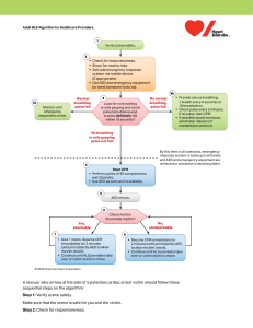 Adult BLS Algorithm for Healthcare Providers