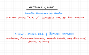 Lumped Models & Python for CSTR Analysis