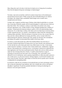 Machines in Home: Advantages vs. Disadvantages