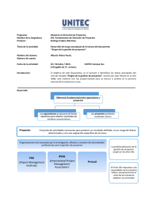 Gesti&oacute;n de Proyectos: Mapa Conceptual y Or&iacute;genes