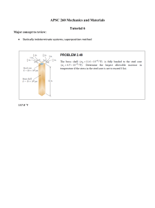 Statically Indeterminate Systems Tutorial