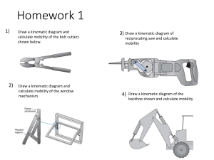 Kinematic Diagrams & Mobility Homework