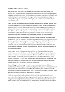 Gym Culture's Impact on Society: Health, Identity, and Community