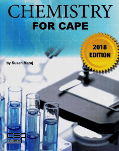 Chemistry for CAPE Textbook by Susan Maraj