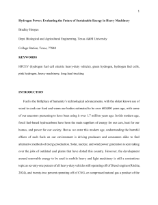 Hydrogen Power in Heavy Machinery: A Sustainable Energy Case Study