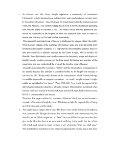 Sir Gawain & Anglo-Saxon Elegies Analysis