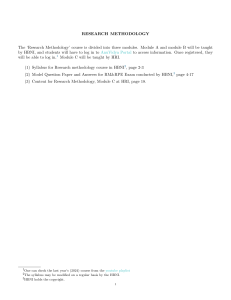 Research Methodology Syllabus & Model Paper