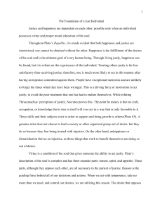 Justice, Happiness, and Virtue in Plato's Republic
