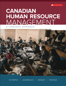 Canadian Human Resource Management 12th Ed