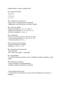 &Aacute;lgebra B&aacute;sica: Examen Chapingo 2025 - Gu&iacute;a de Estudio