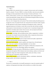 HRM Tutorial Questions: Strategy, Planning, and Diversity