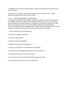 Interview Assignment: Generations & Work