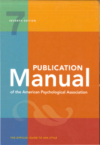 APA Manual