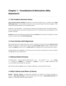 Attention Mechanism: Foundations, Motivation & Core Concepts