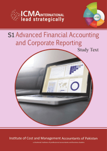 Advanced Financial Accounting & Corporate Reporting Study Text (ICMA)