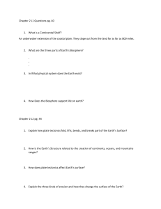 Earth Science Worksheet: Tectonics & Erosion