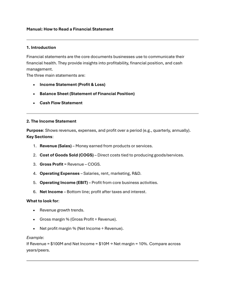 How to Read Financial Statements: A Beginner's Guide
