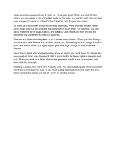 Microsoft Word Tips: Video, Themes, and New Features