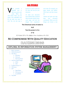 Diploma in Information System Management Course Material