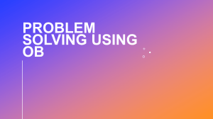 Problem Solving with OB: STARS, Porter's Five, McKinsey's 7S