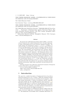 Unified Harmonic Model: Particle & Nuclear Physics Unification