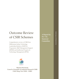 CSIR NMITLI, RDMS, IPTM Programme Outcome Review by Dr. Saraswat Committee