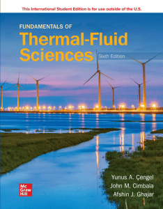 Fundamentals of Thermal-Fluid Sciences: Cengel, Cimbala, Ghajar 6th Ed.