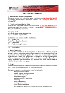 Nanyang Business School: BE1401/BE1402 Group Project Guidelines 2025/2026