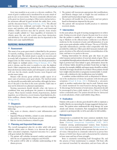 Gout & Osteoporosis Nursing Care: Assessment & Interventions