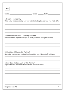 Helicopter Design & Physics Worksheet | Design & Tech Activity