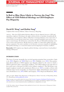 CEO Ideology and Pay Gap