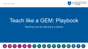 Teach like a GEM: Esports Enterprise & Entrepreneurship Playbook