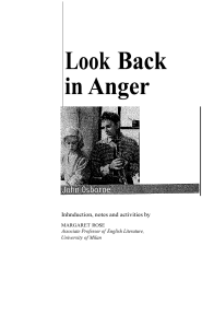 Look Back in Anger Study Guide: John Osborne Play Analysis & Activities