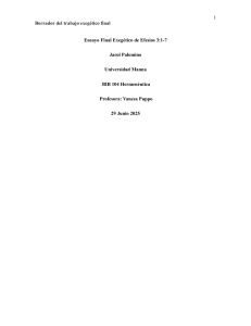 Ensayo Final Exeg&eacute;tico de Efesios 31-7