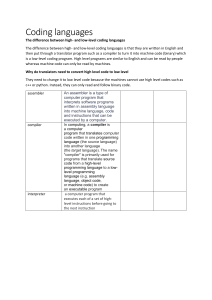 Coding Languages: High-Level vs. Low-Level, Translators Explained