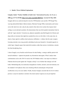 Realist Explanations: Nuclear Stability & Deterrence in South Asia