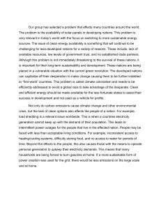 Solar Panels in Developing Nations: Addressing Climate Colonialism