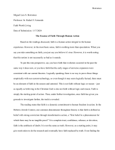 The Essence of Faith Through Human Action: An Academic Exploration