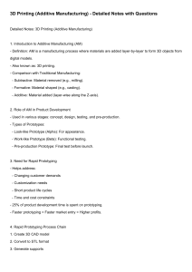 3D Printing (Additive Manufacturing) Notes & Questions