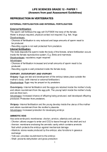 Life Sciences Grade 12: Reproduction & Nervous System Study Guide
