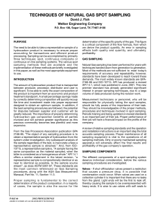 Natural Gas Spot Sampling Techniques: Standards, Equipment & Procedures
